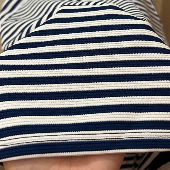 ⚫️ BOGO Monteau women’s Macy and white stripped mini dress size medium - Picture 6 of 6